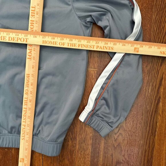 Nike Mens Jacket Gray Orange Full Zip Up Pockets Mock Neck Track Active … - Picture 8 of 9